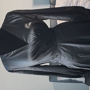 Alluring black wrap dress